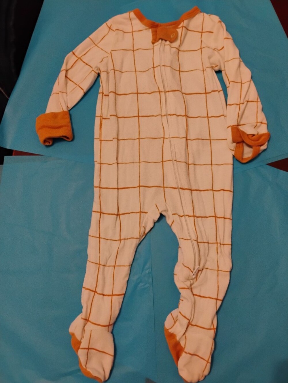 cloud island Cream One-Piece with Mustard Grid